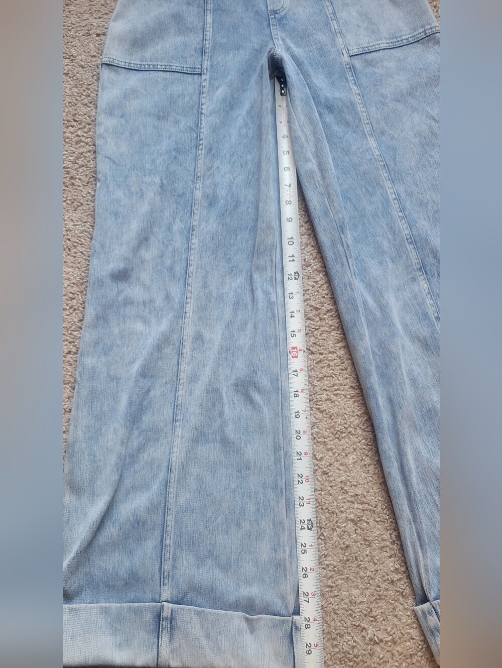 Christian Siriano Light Blue Wide-Leg Jeans - Picture 6 of 15